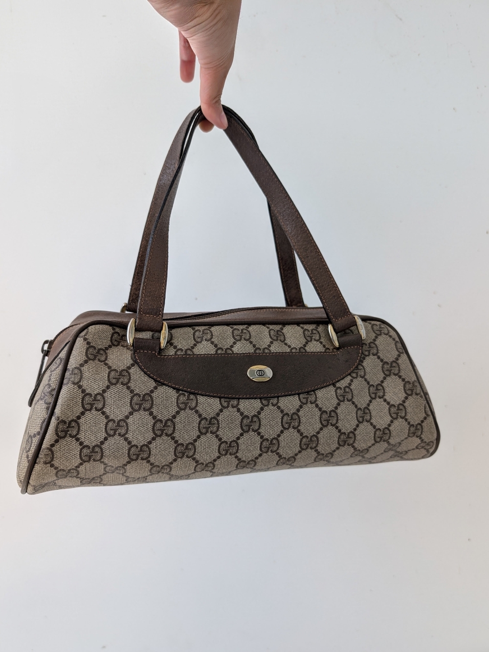 Gucci Brown Monogram Canvas Shoulder Bag